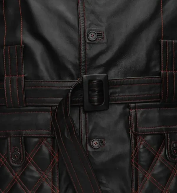 Japanese inspired leather coat