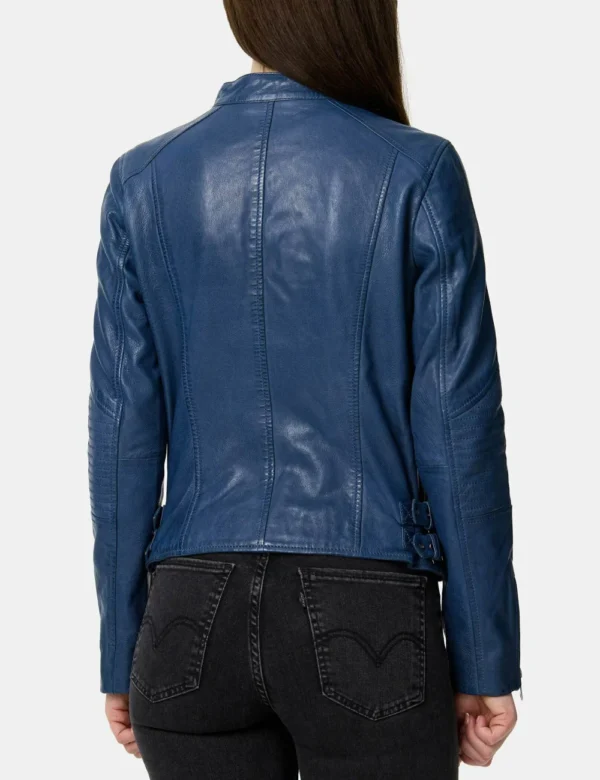 Ladies leather moto jacket