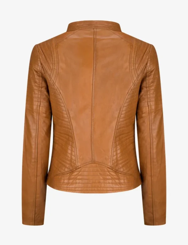 Leather biker jacket