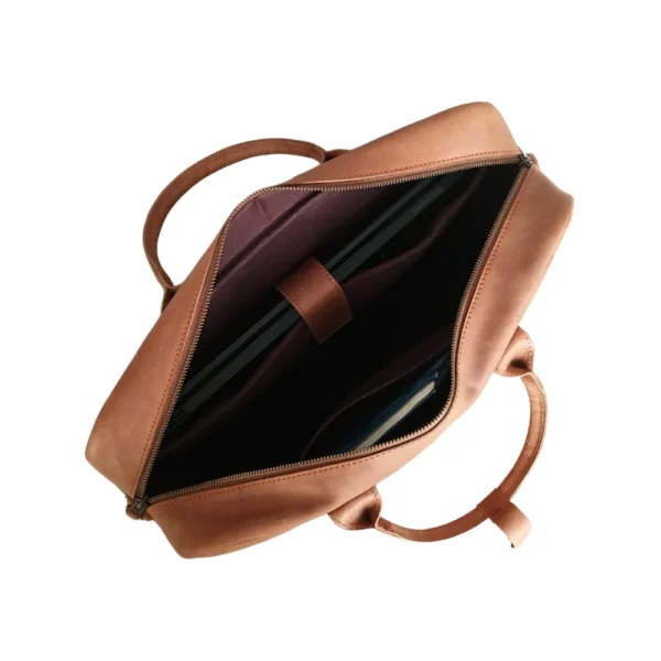 Leather briefcase for laptops