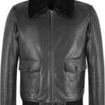 Cowhide Leather Aviator Jacket for Men