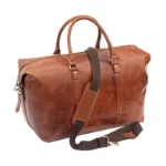 Austin Buff Leather Travel Duffel Bag