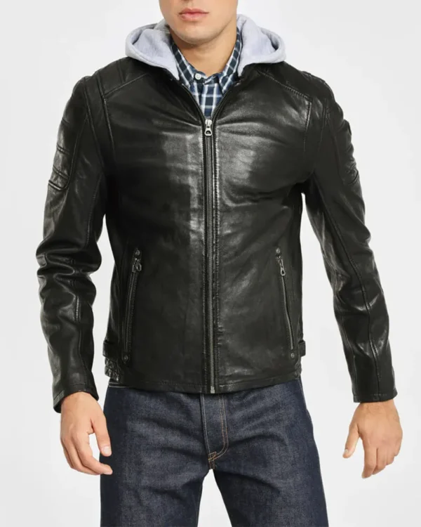 Leo style leather jacket