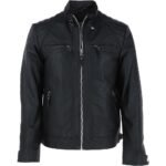luxurious Leather Moto Jacket Black