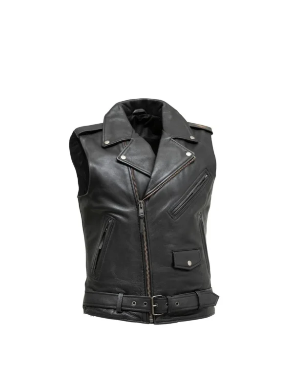 Classical Mens Biker Faux Leather Vest