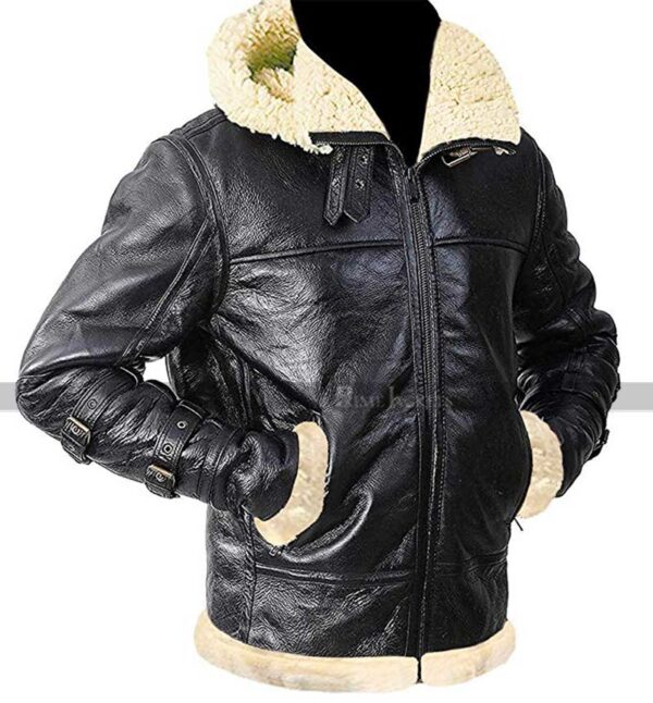 Mens B3 hooded bomber jacket