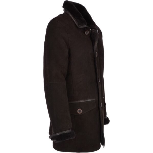 Mens brown sheepskin coat