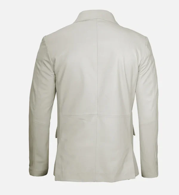 Mens real leather blazer jacket