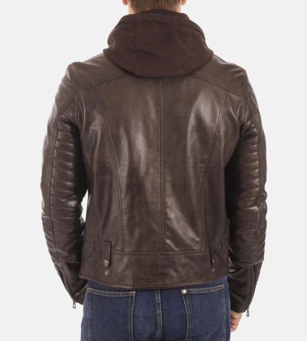 Mens real leather jacket