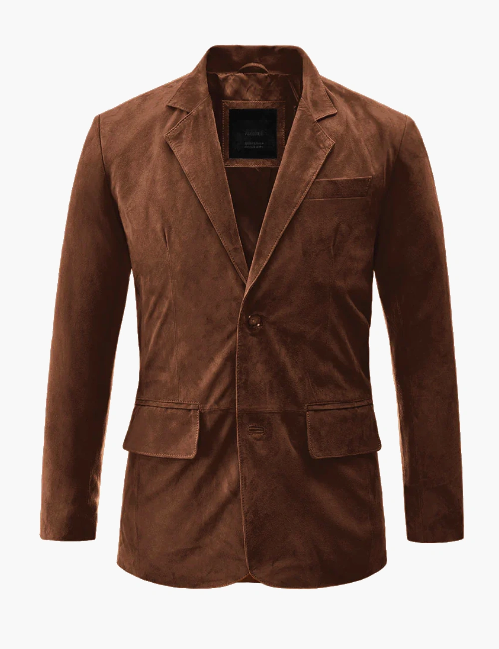 Classic Rustic Oak Suede Leather Blazer