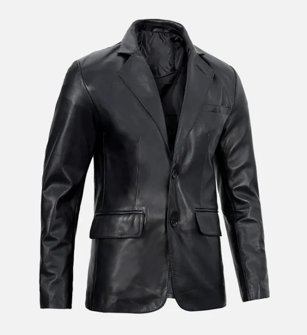 Mens stylish leather blazer