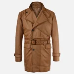 Royal Flying Tan Burnished Leather Coat For Men