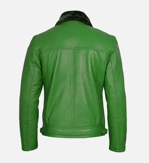 Mens winter green shearling jacket