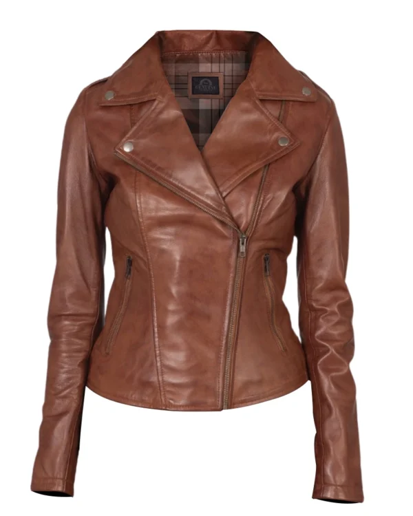 Womens Stylish Asymmetrical Moto Jacket