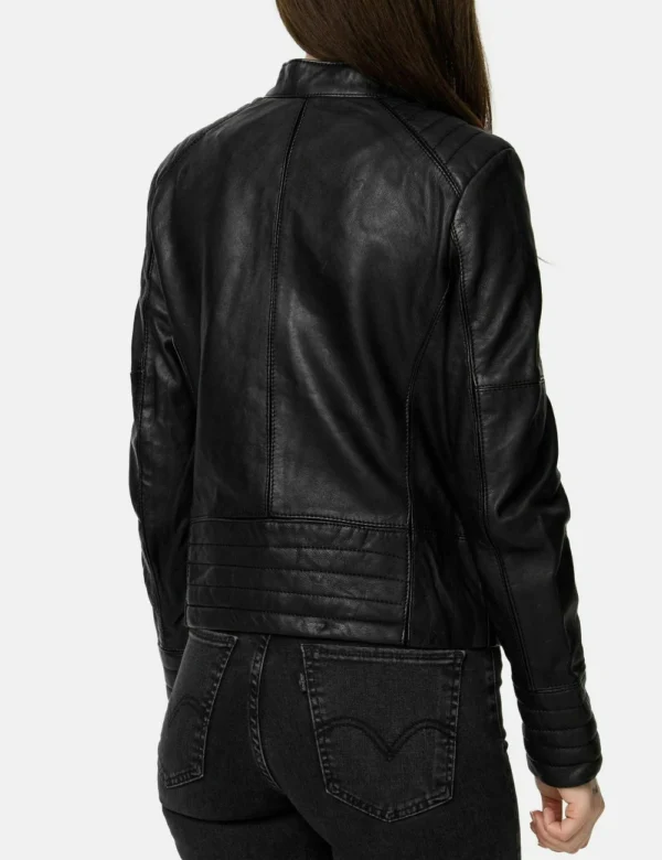 Modern black biker jacket