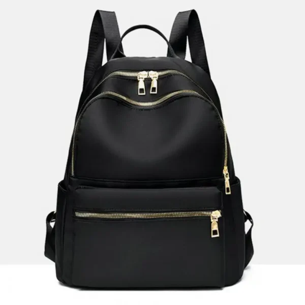 Chic Womens Backpack – Black Faux Leather