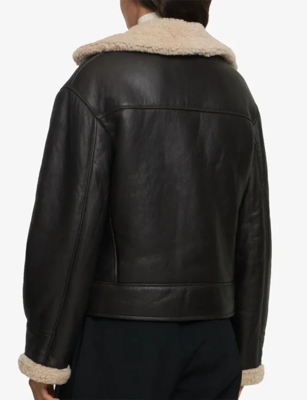 Modern shearling jacket for women