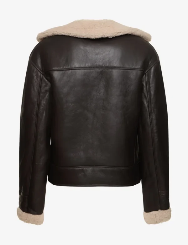 Olive winter shearling jacket