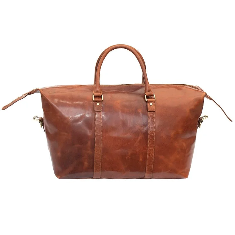 Austin Buff Leather Travel Duffel Bag