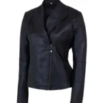 Motorbike Sheep Leather Jacket for Women