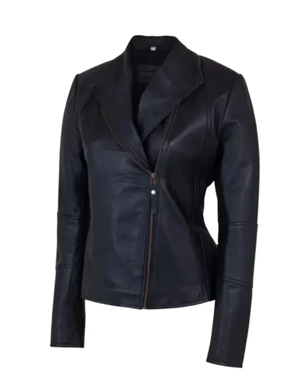 Motorbike Sheep Leather Jacket for Women