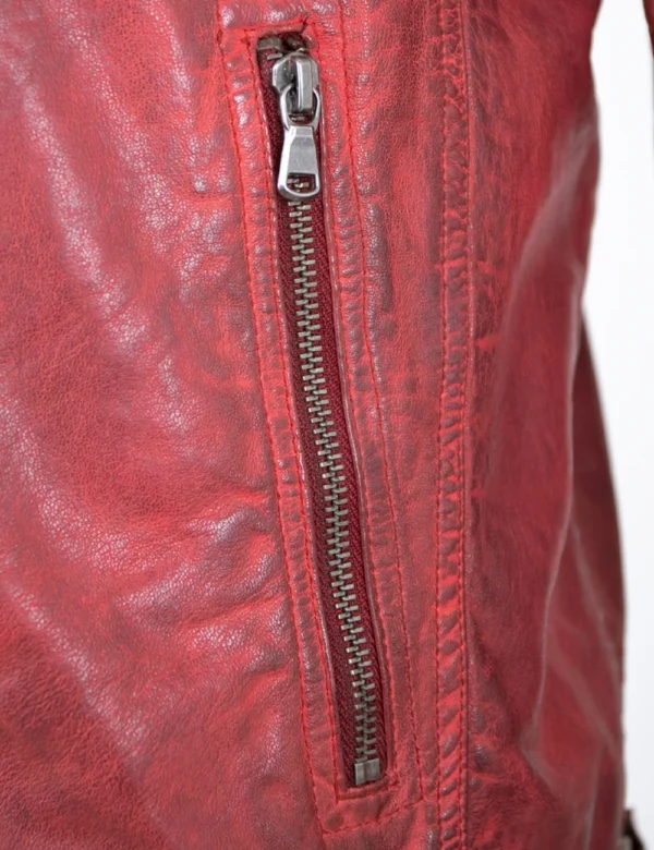 Red leather jacket