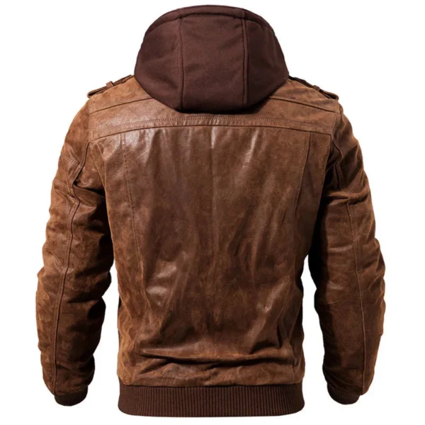 Removable hood bomber men