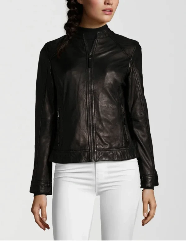 Retro leather coat