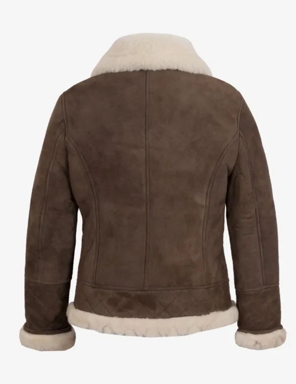 Rich mahogany sheepskin coat