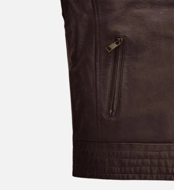 Road shaper leather vest men