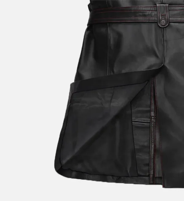 Samurai style leather coat