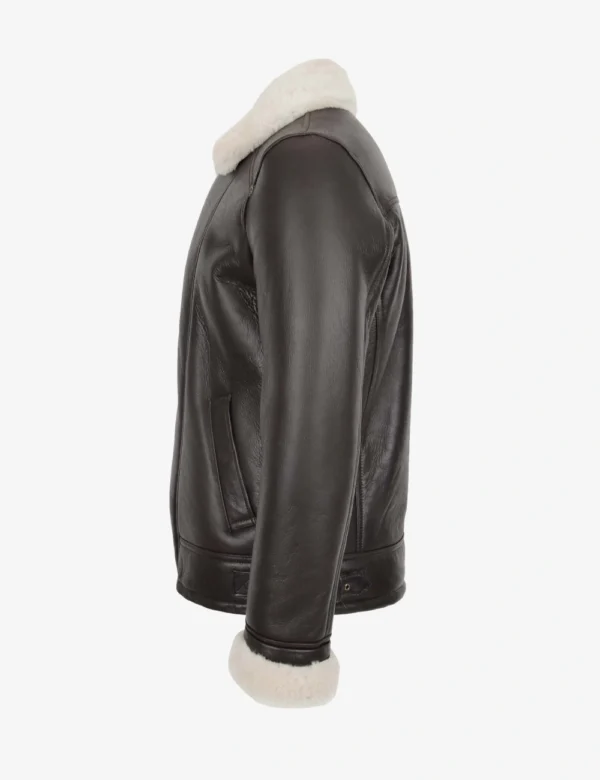 Shearling-lined aviator coat