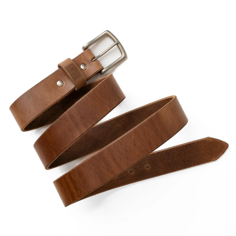 Leather Belt for Men – Natural Finish