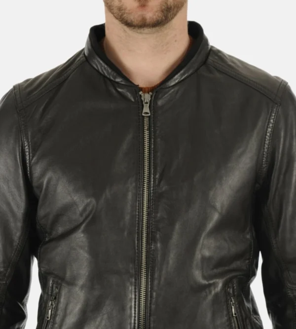 Soft lambskin black outerwear