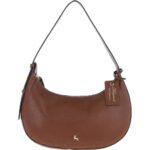 Womens Leather Shoulder Curved Bag