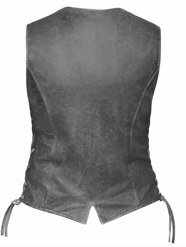 Soft leather vest for women