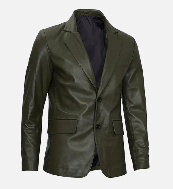 Stylish dark green blazer men