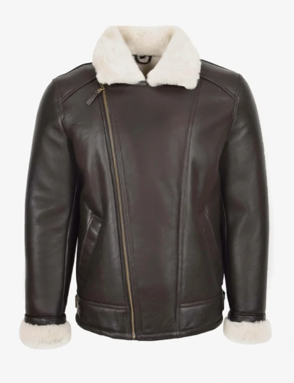Stylish leather flight jacket