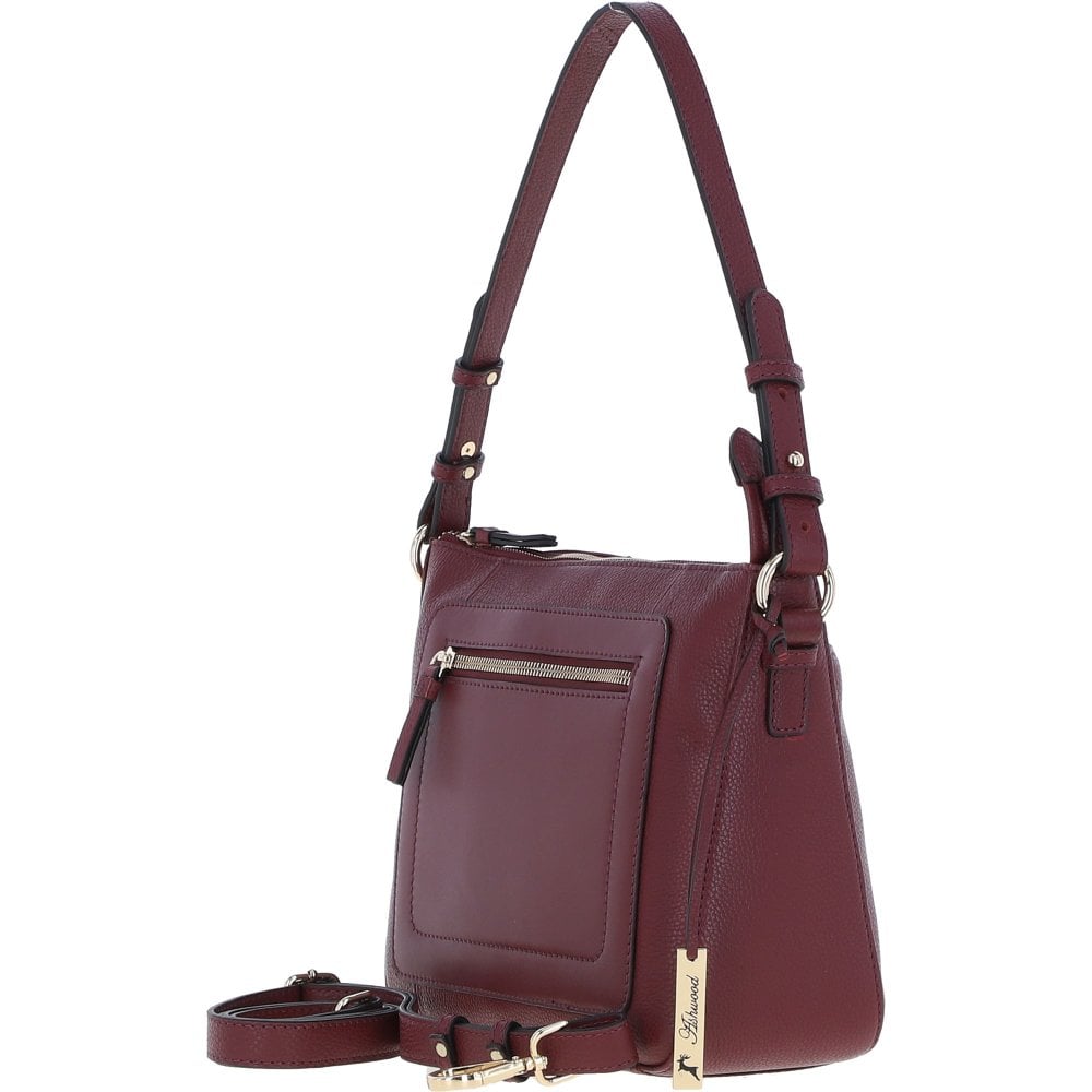 Red Leather Shoulder Bag