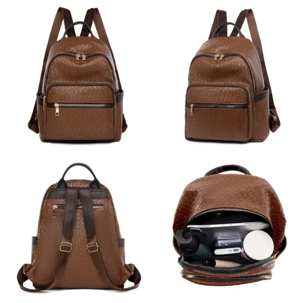 Stylish womens leather backpack