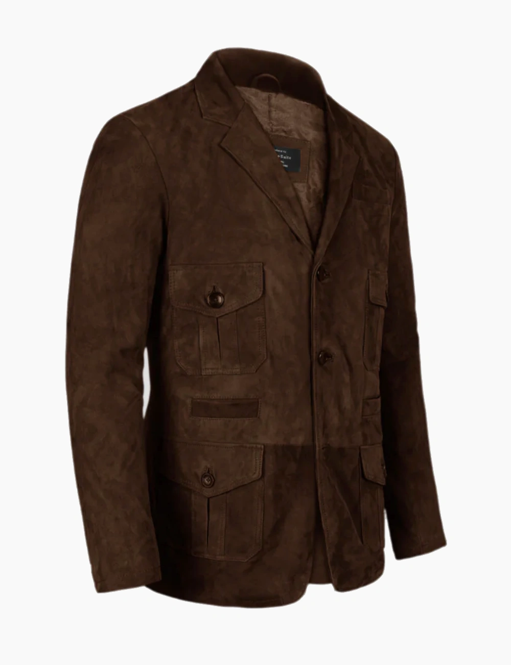 Brown Suede Real Leather Blazer