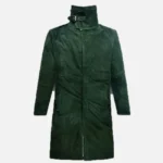 Timber Green Mens Suede Long Coat