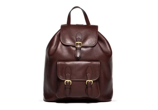 Classic Smooth Leather Tumbled Backpack