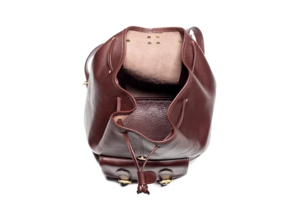 Tumbled leather travel backpack