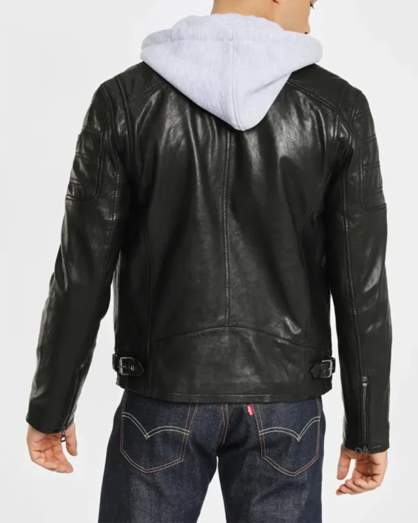 Urban leather jacket men