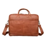 Leather Briefcase Laptop Bag Light Brown 14–16 inch