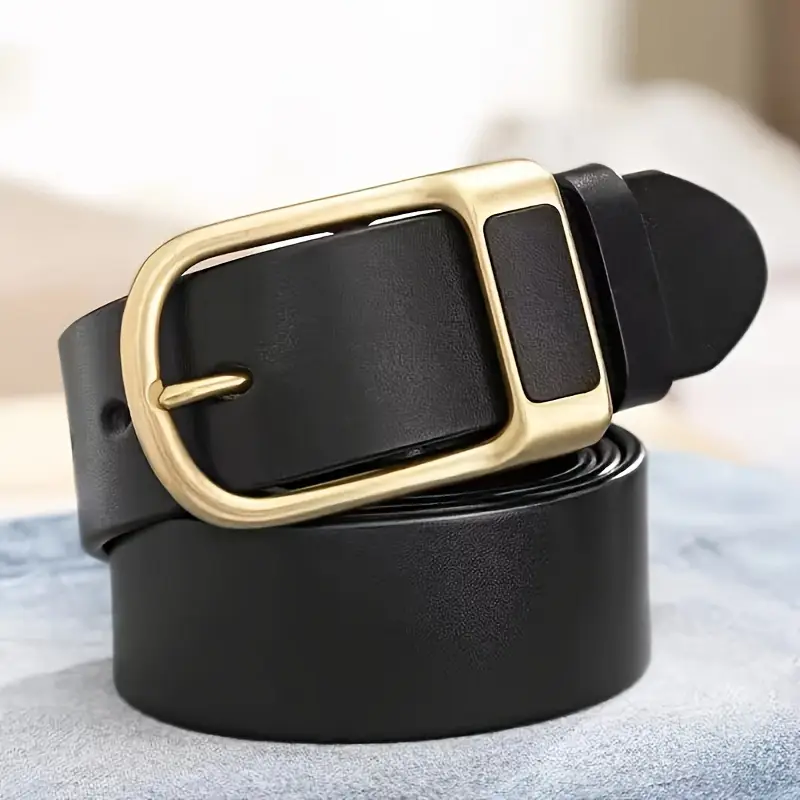 Casual Retro Buckle Belt for Men – Faux Leather