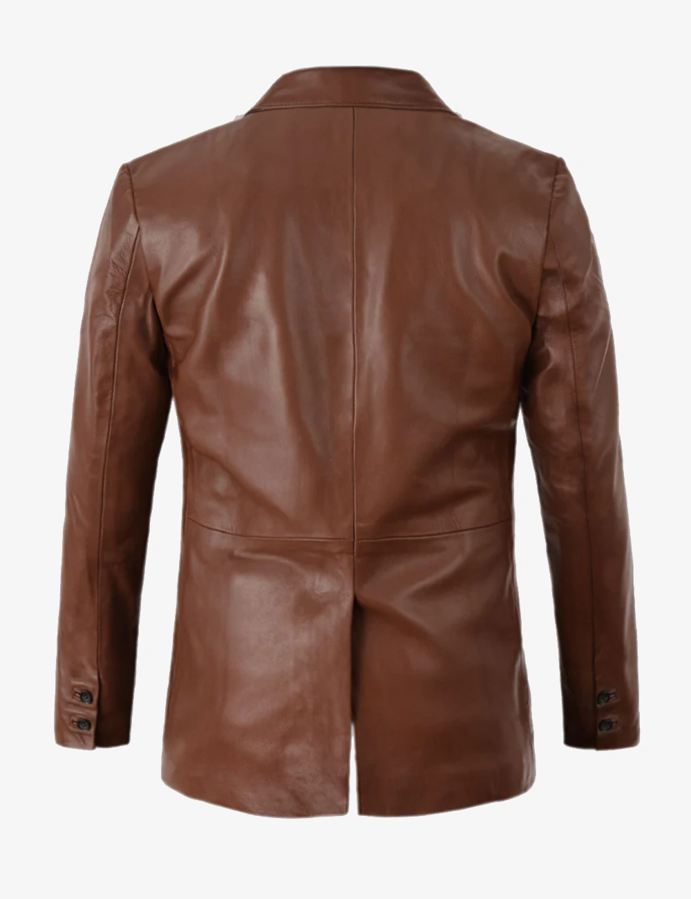Vintage Mens Tan Brown Classic Real Leather Blazer