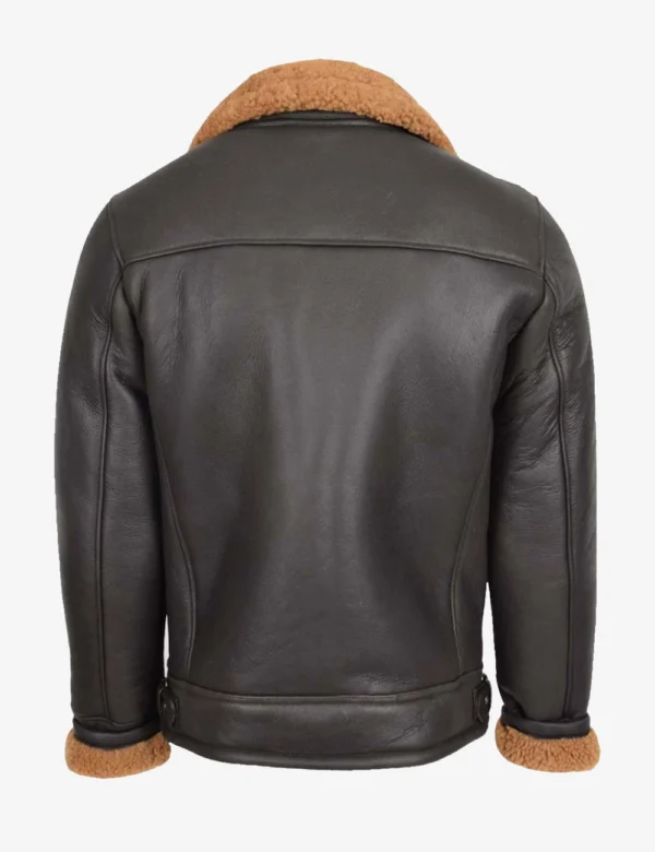 Warm leather bomber jacket