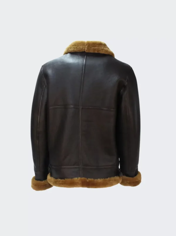 Warm leather moto jacket with shearling